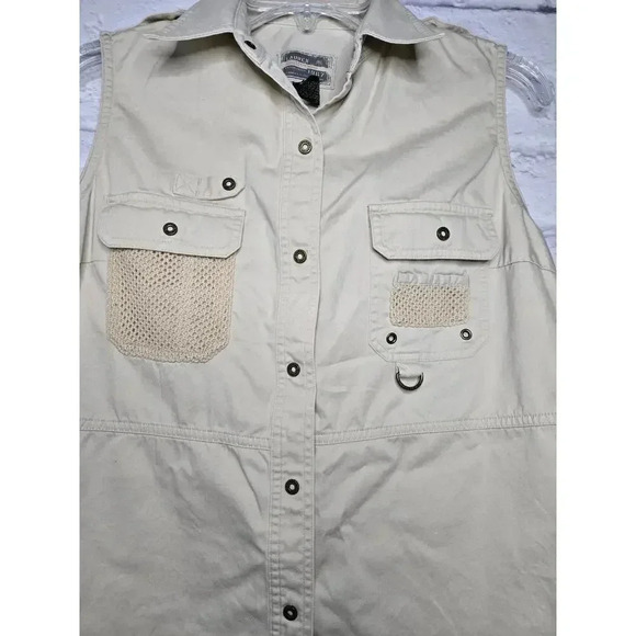 LRL Ralph Lauren khaki casual vest 100% cotton button up size M. - Picture 7 of 11